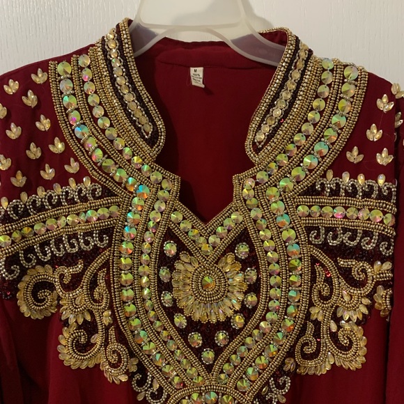 Red and gold caftan - Picture 2 of 6